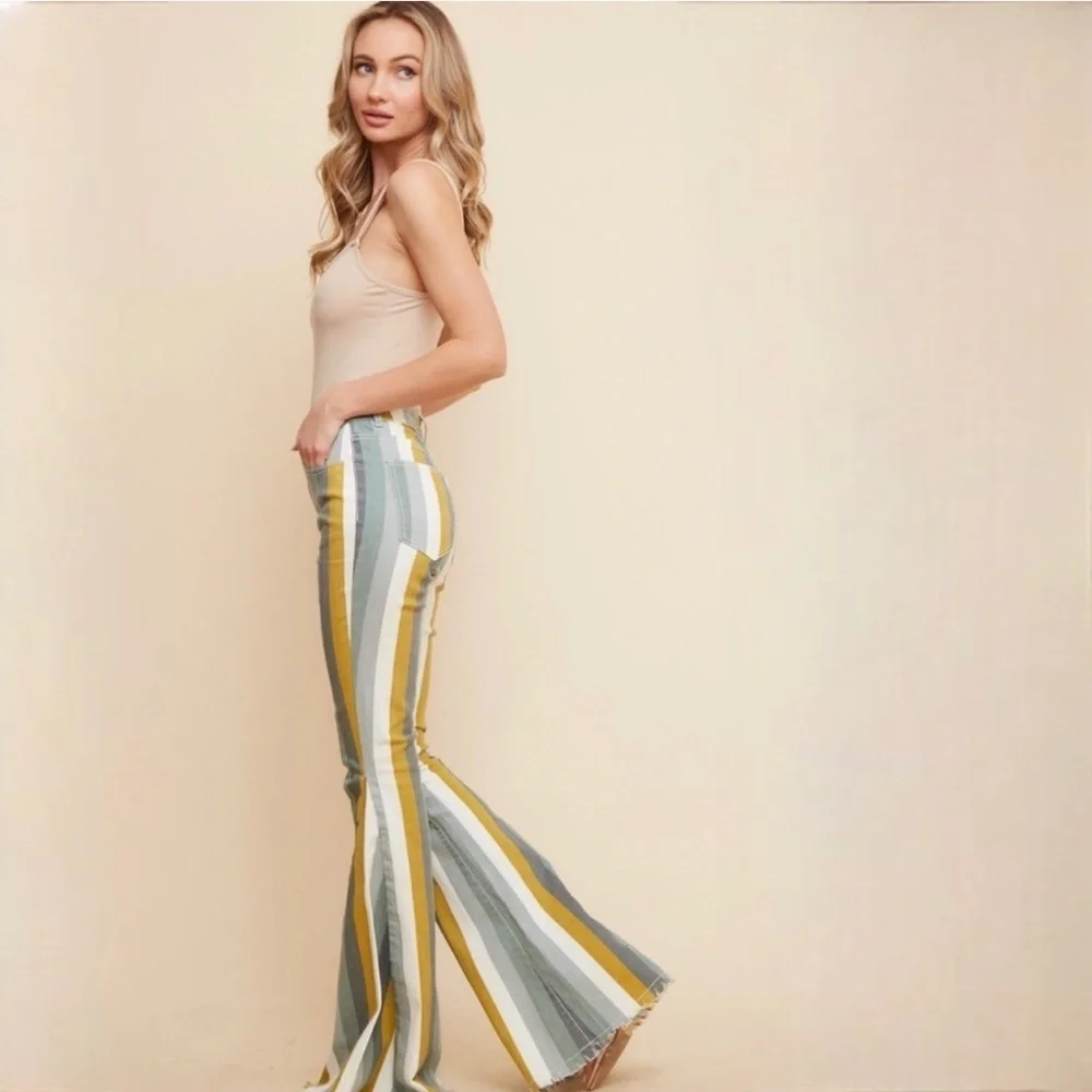 Retro Stripe Bell Bottoms ✌️☮️